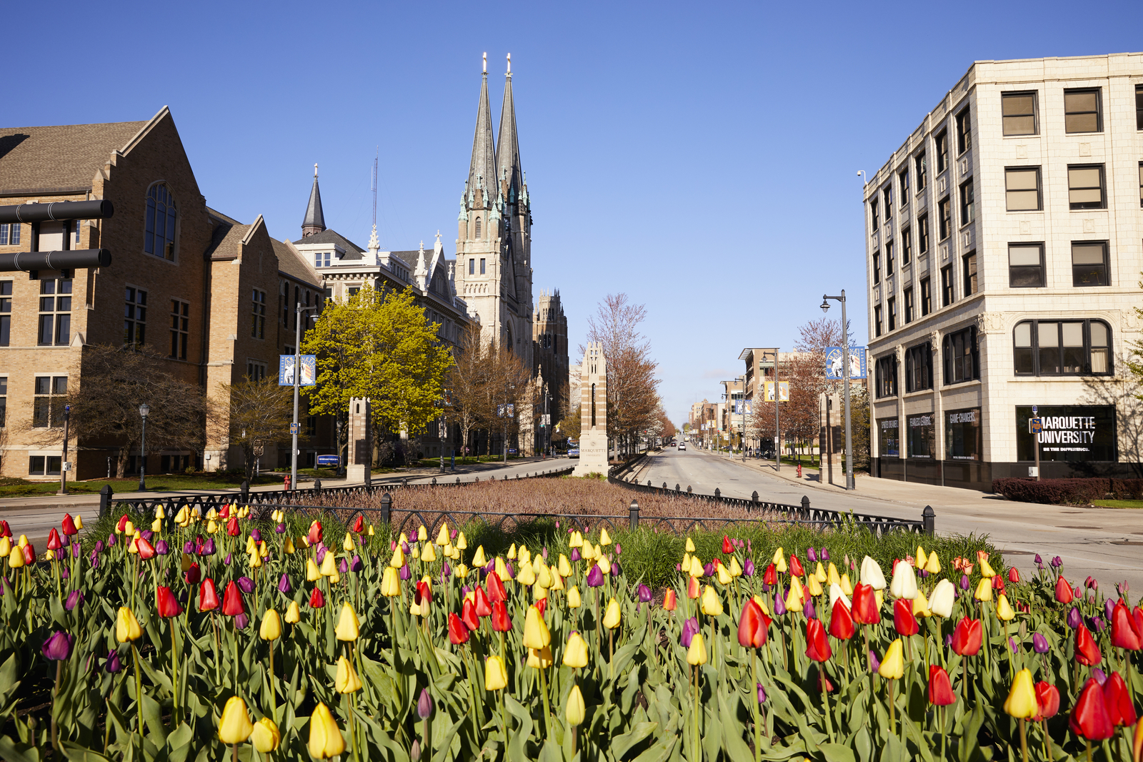 Image of Marquette's campus in the Spring